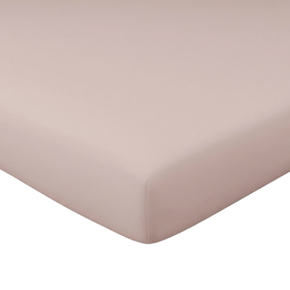 Drap-housse en coton gris 140x190x28cm