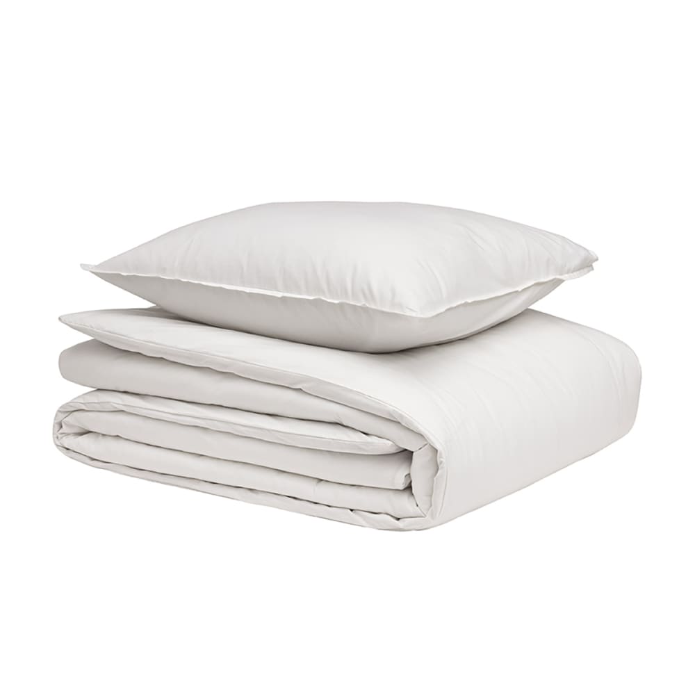 Parure de lit en percale de coton blanc 280 x 240 cm — vue 3