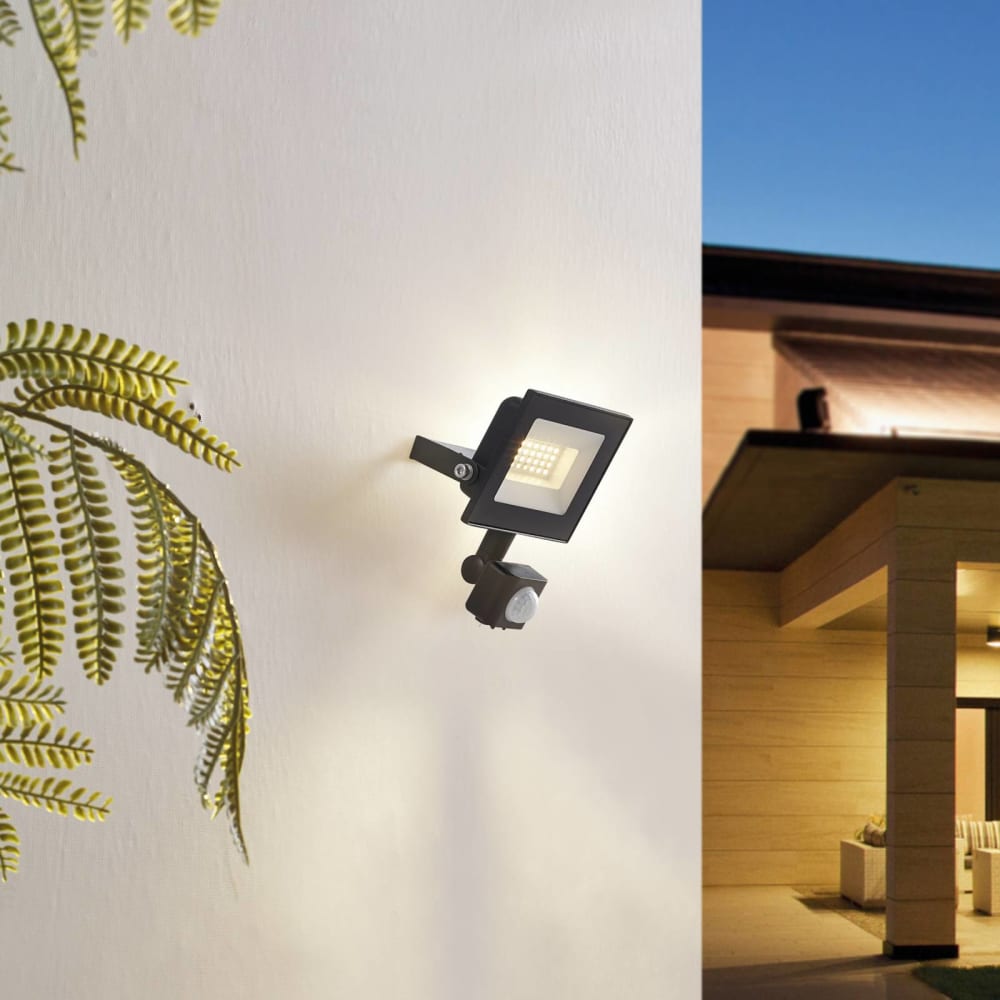 PRIOS Außenwandleuchte aus Aluminium, schwarz style modern - Aluminium