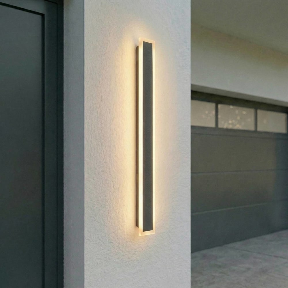 LED Außenwandleuchte aus Edelstahl, schwarz - Maisons Du Monde