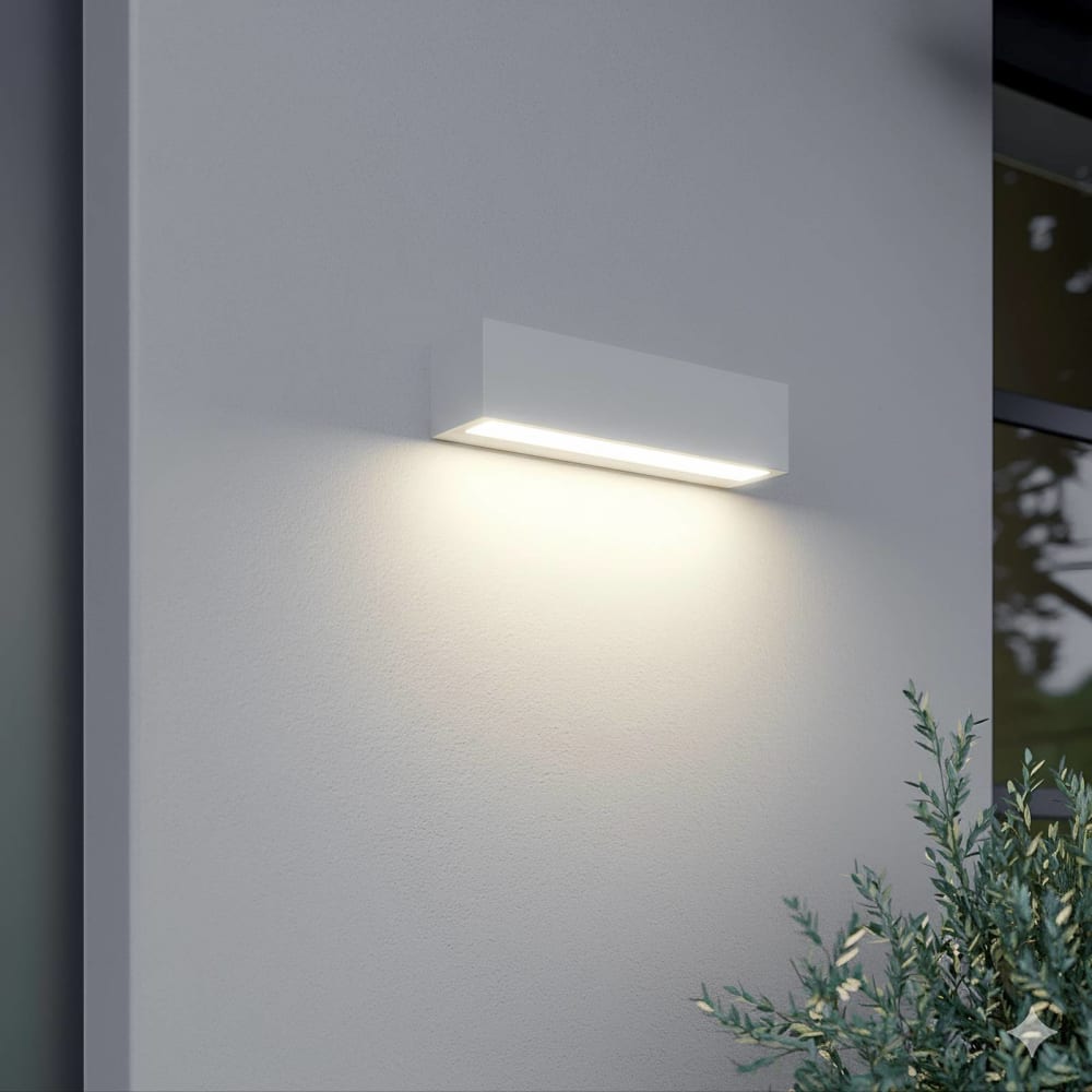 LED Außenwandleuchte aus Aluminium, weiß - Maisons Du Monde