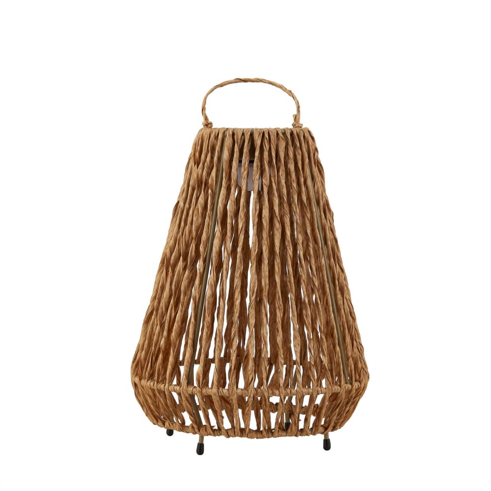 Lampe solaire extérieur en bois marron Lampe solaire extérieur en bois marron