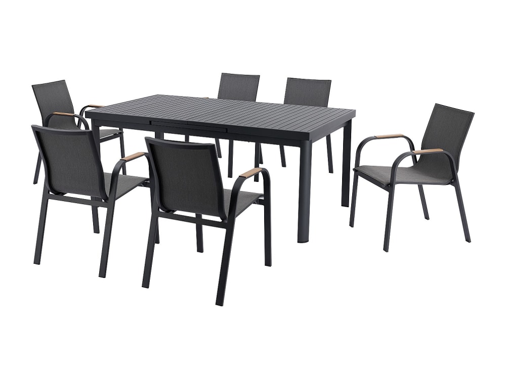 ensemble table et chaise - gris jardin