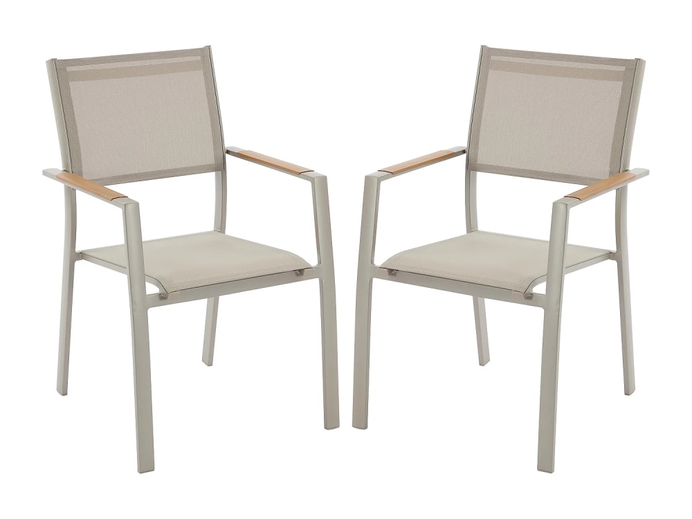 Lot de 2 fauteuils textilène