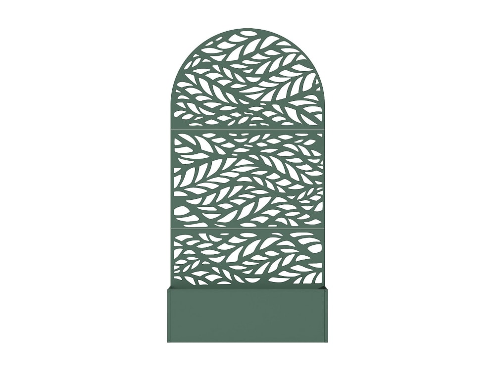 Jardinière avec treillis - vert amande