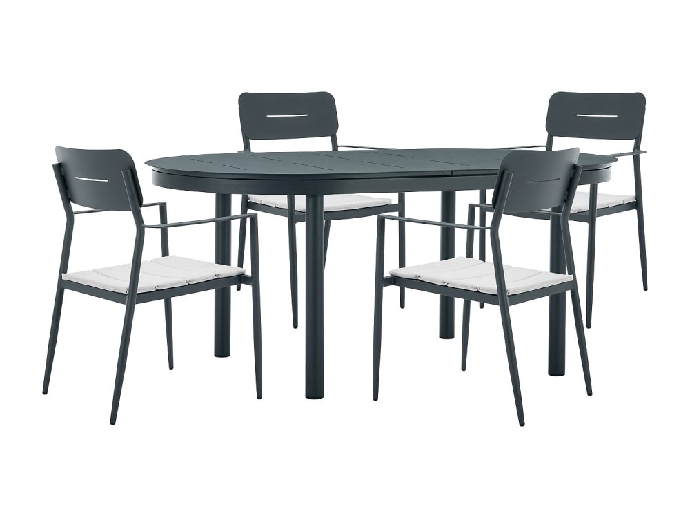 ensemble table et chaise - gris jardin