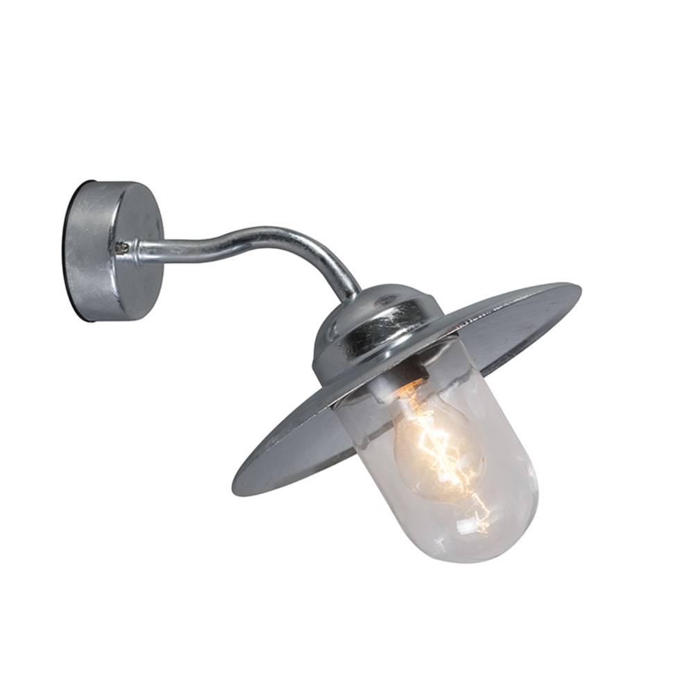 QAZQA Außenwandleuchte Zink IP44 style landhaus Grau Metall