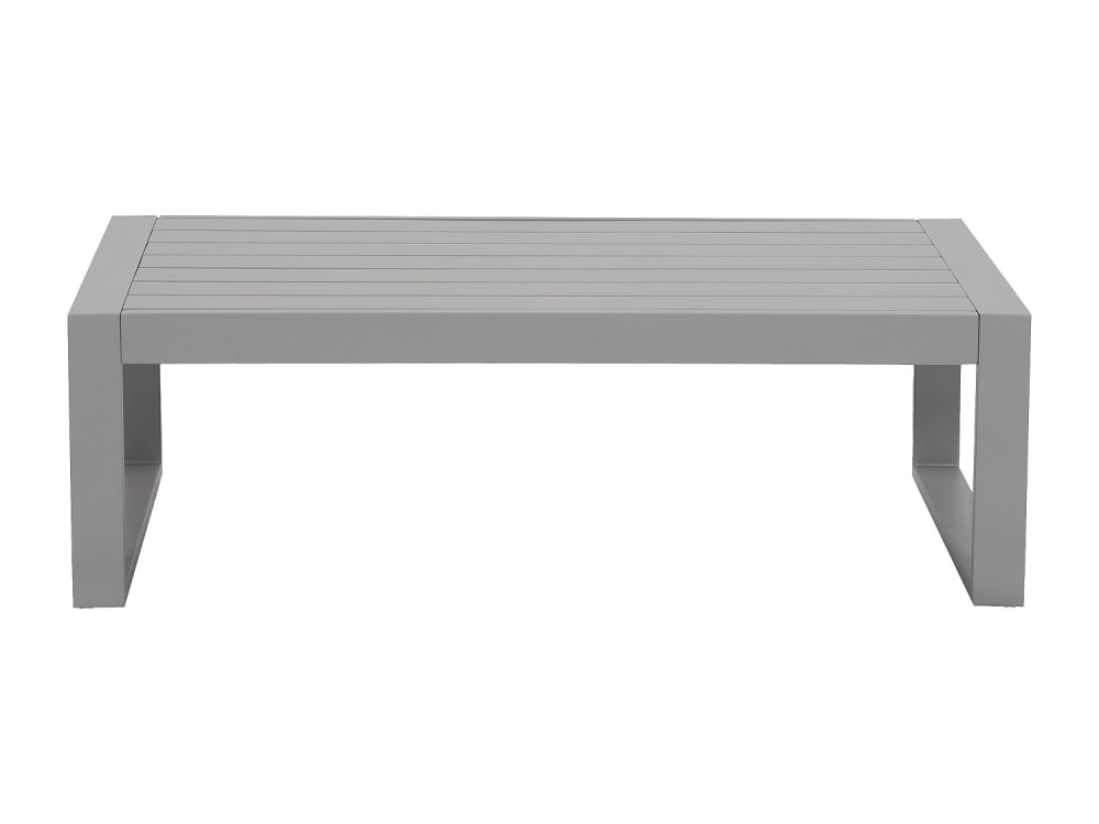 Table basse de jardin aluminium taupe
