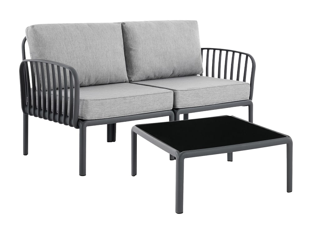 ensemble salon de jardin - gris