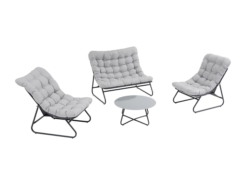 ensemble salon de jardin - gris