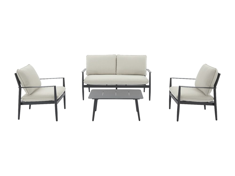 Ensemble salon de jardin - aluminium anthracite