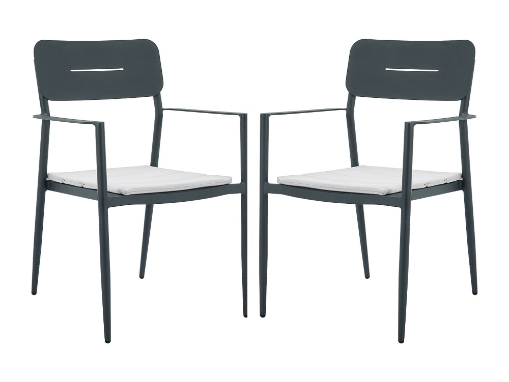 Lot 2 chaises jardin - aluminium