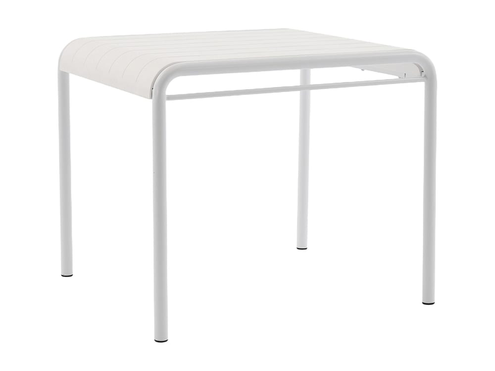 Table de jardin polypropylène blanc