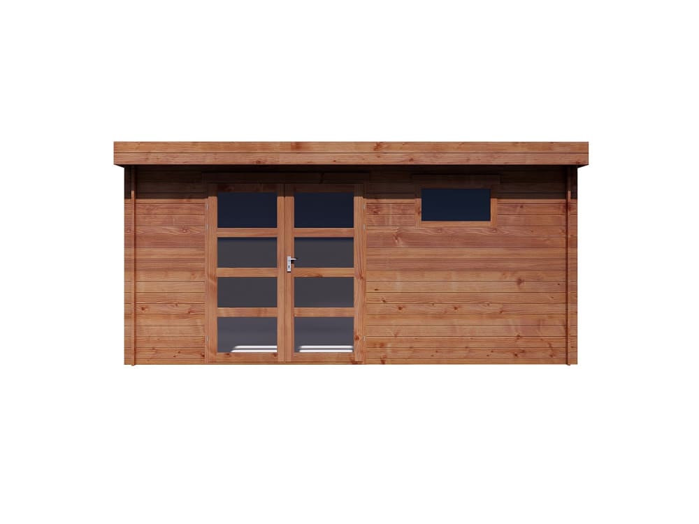 Cabane de jardin bois massif naturel foncé Cabane de jardin bois massif naturel foncé
