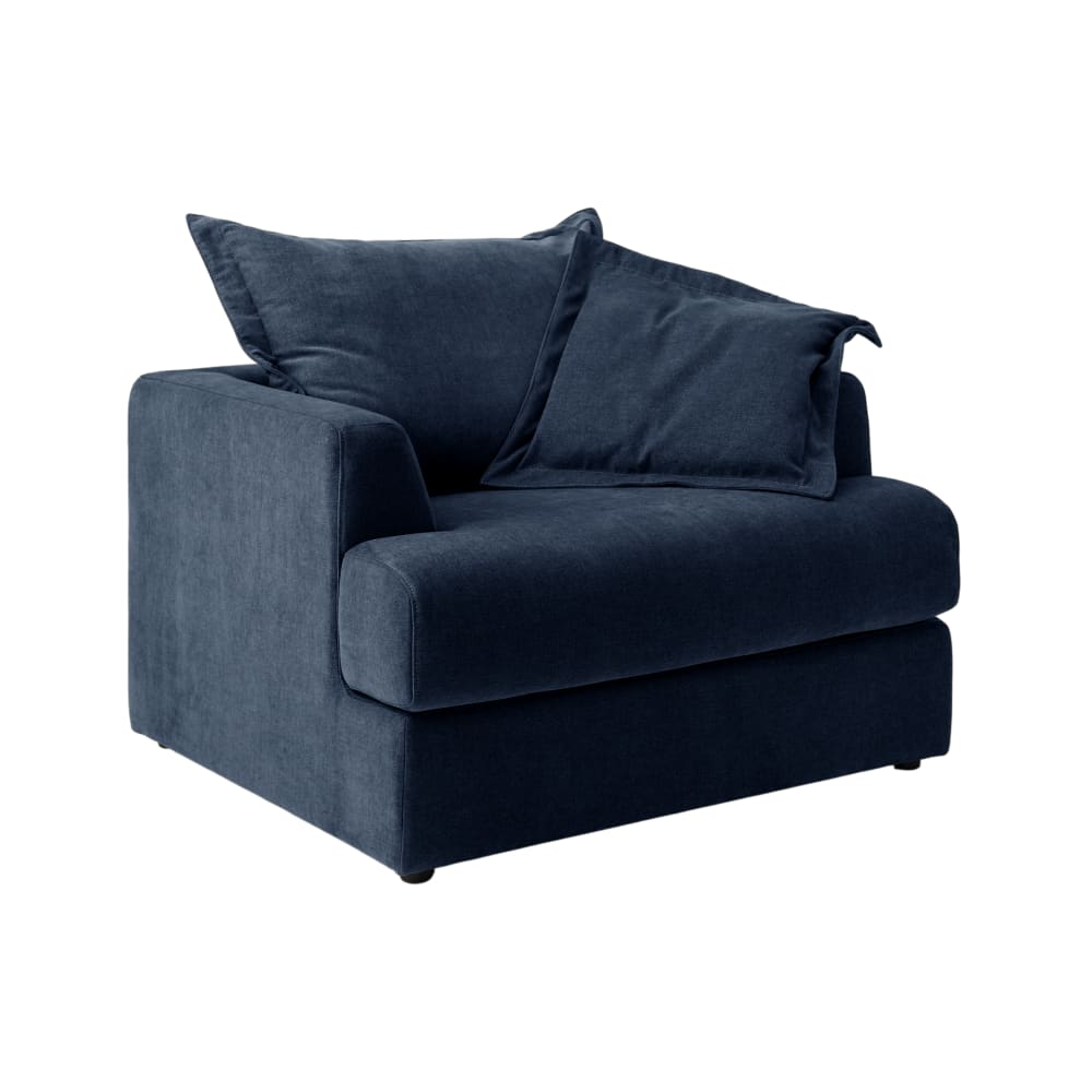Fauteuil en tissu bleu — Beyit