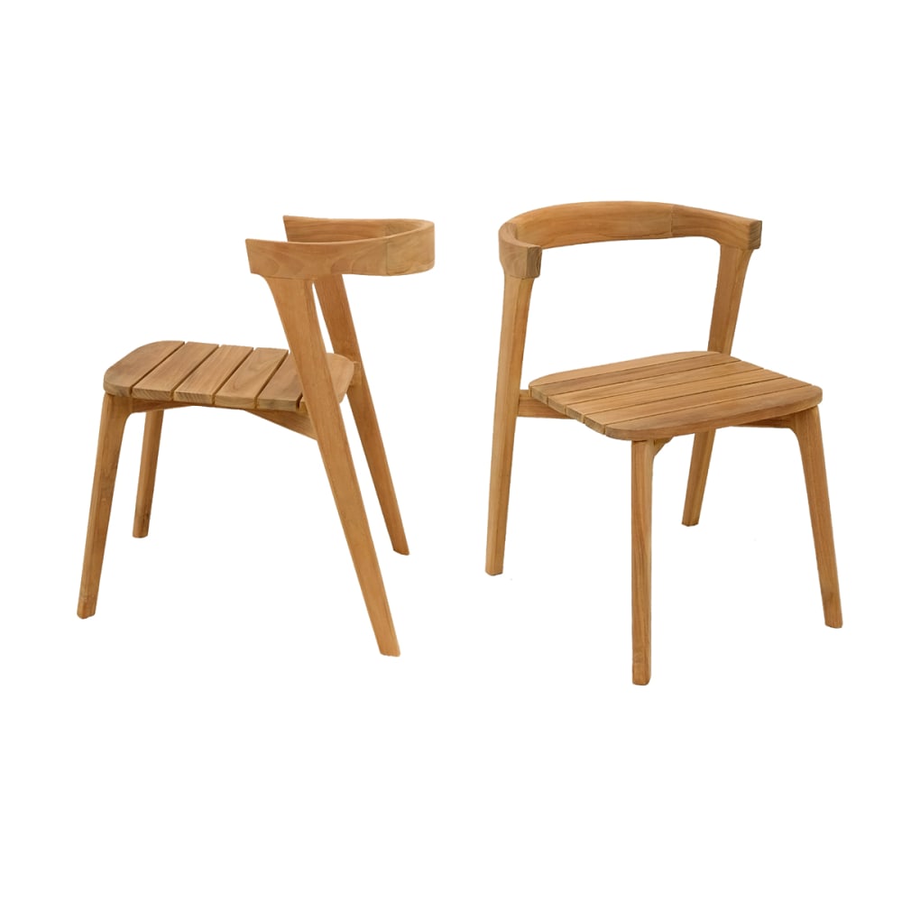 Chaises empilables en - teck