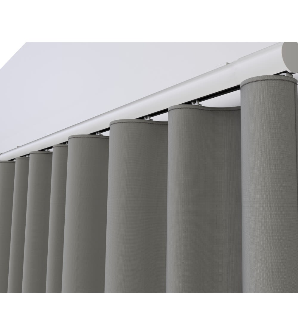 Tringle rail réversible pour rideau en aluminium l 3.50 m blanc — vue 4