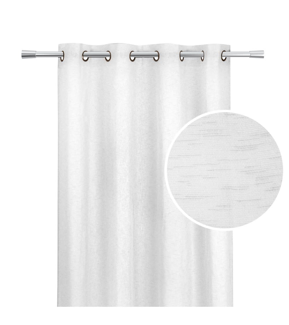 Rideau voilage 140x240 cm – aspect Lin & effet filtrant (100% polyeste — vue 3
