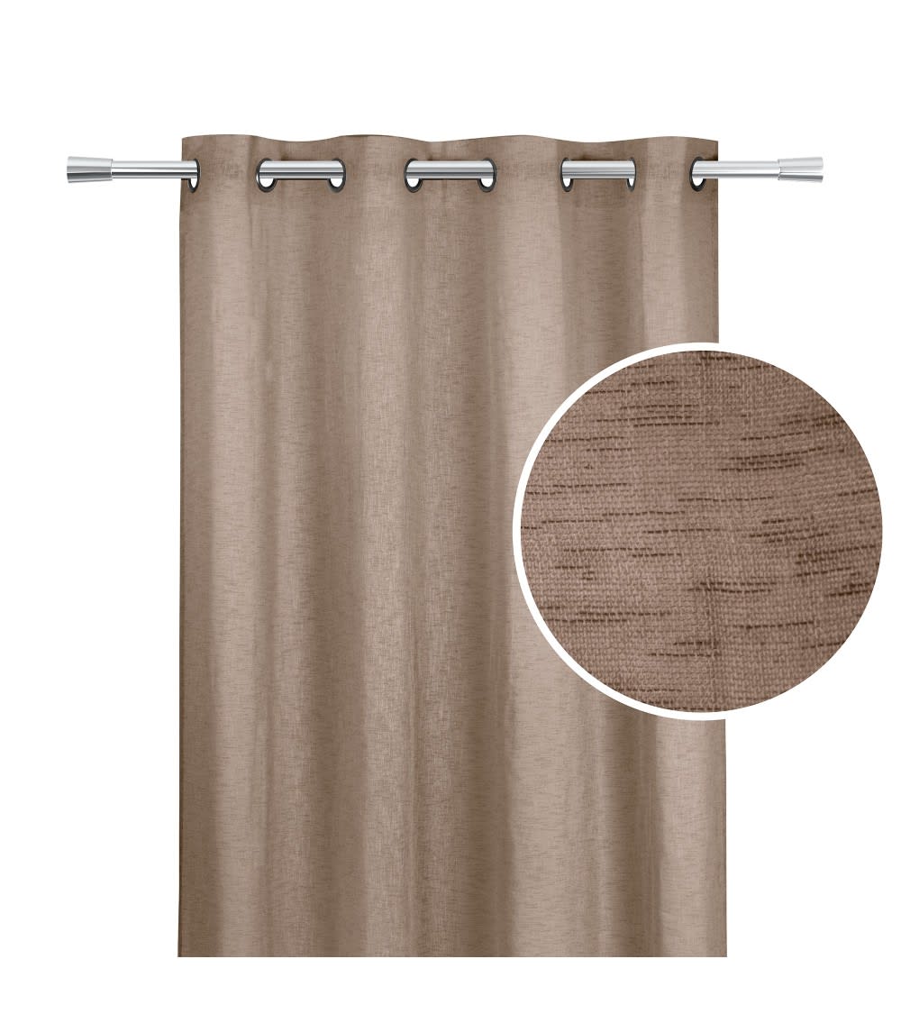 Rideau voilage 140x240 cm – aspect Lin & effet filtrant (100% polyeste — vue 3