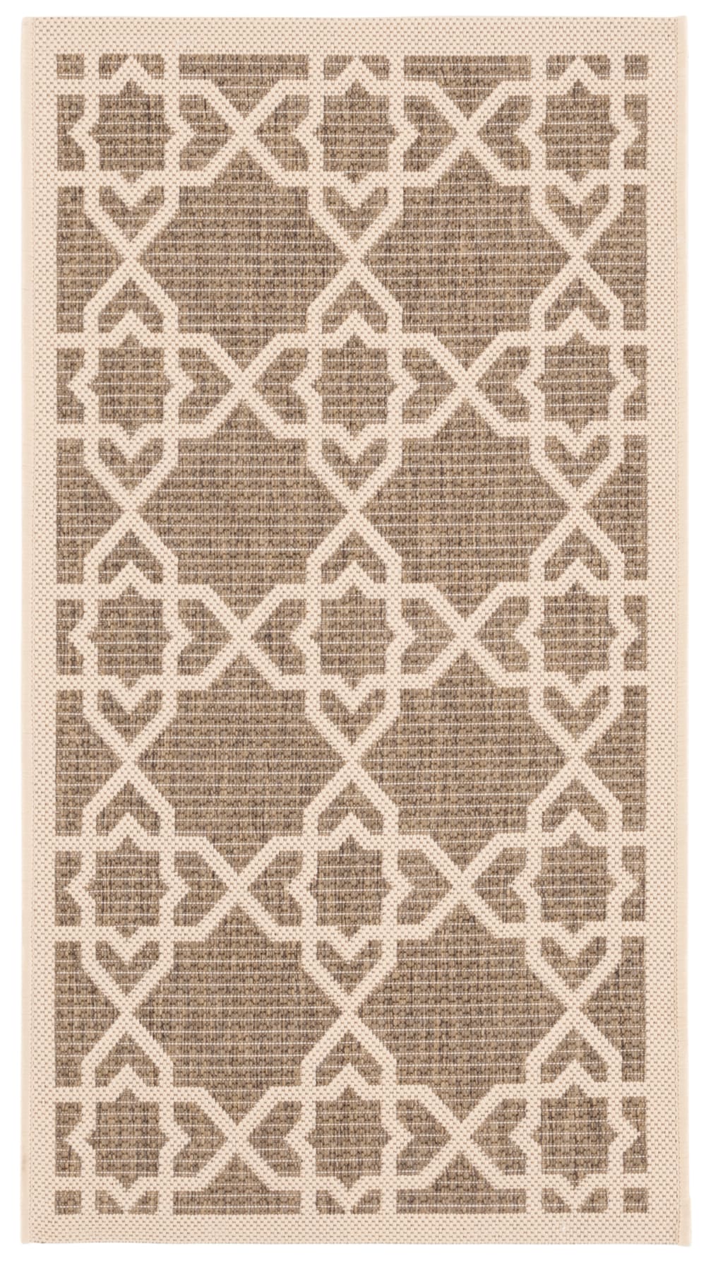 Safavieh Zeitgenössische Polypropylen-Teppich in Braun/Beige, 61 x 109 cm style modern Braun Pp - Polypropylen