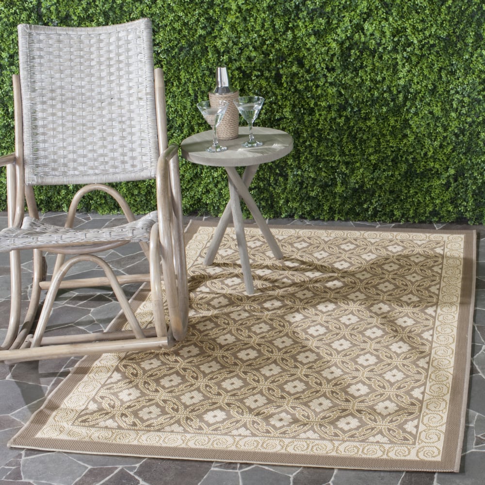 Safavieh Zeitgenössische Polypropylen-Teppich in Beige, 160 x 231 cm style modern Beige Pp - Polypropylen