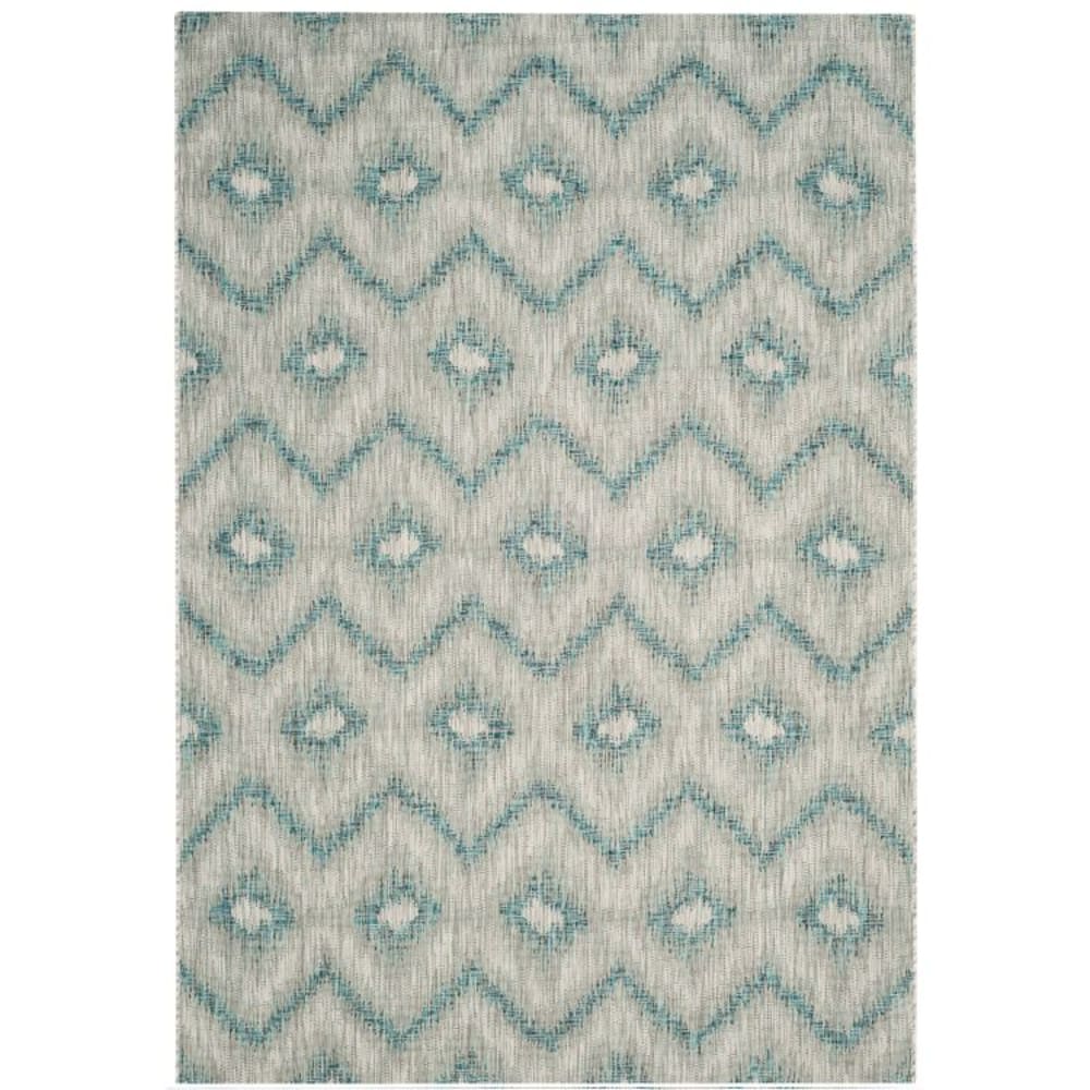 Tapis gris/bleu 201 x