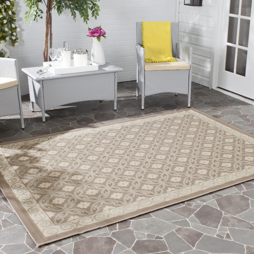 Safavieh Zeitgenössische Polypropylen-Teppich in Beige, 160 x 231 cm style modern Beige Pp - Polypropylen