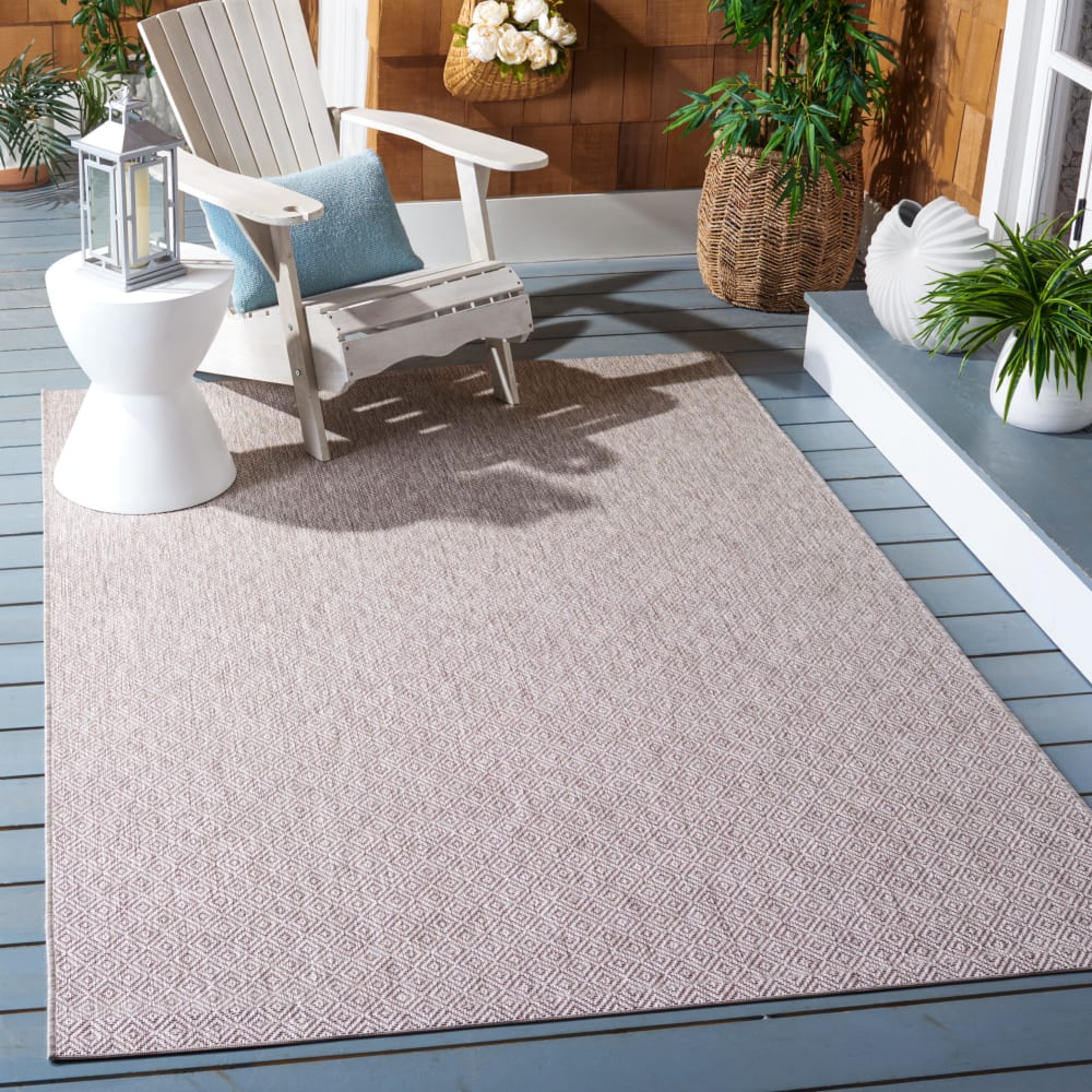 Zeitgenössische Polypropylen-Teppich in Beige, 201 x 290 cm -