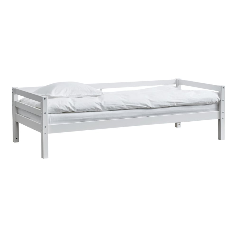 Furnlux Kinderbett Massivholz Kiefer Weiß 90x200 style modern Weiß Baby