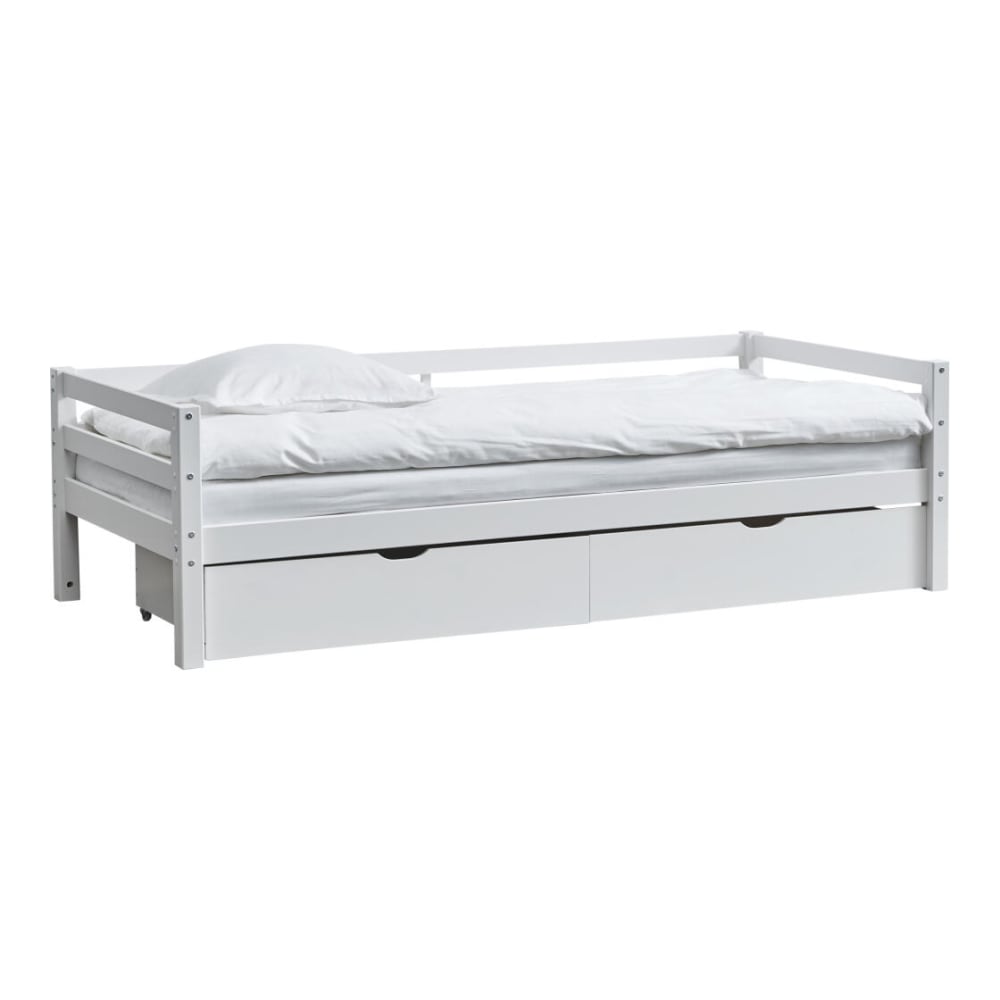 Furnlux Kinderbett Massivholz Kiefer Weiß 90x200 style modern Weiß Baby