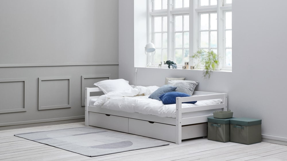 Kinderbett Massivholz Kiefer Weiß 90x200 - Maisons Du Monde