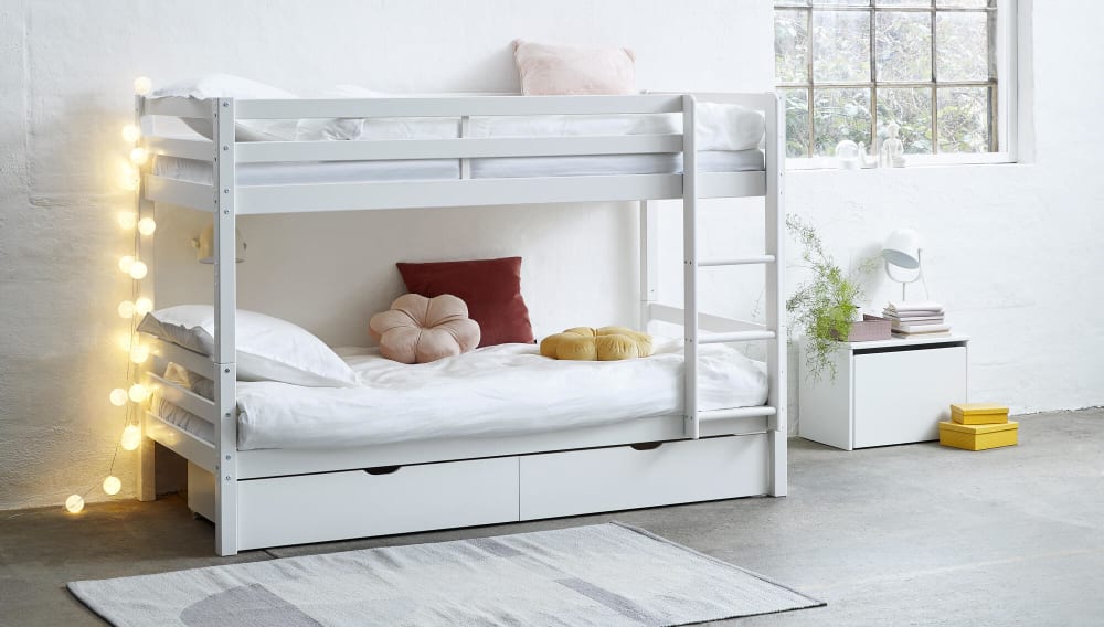 Etagenbett Massivholz Kiefer Weiß 90x200 - Maisons Du Monde