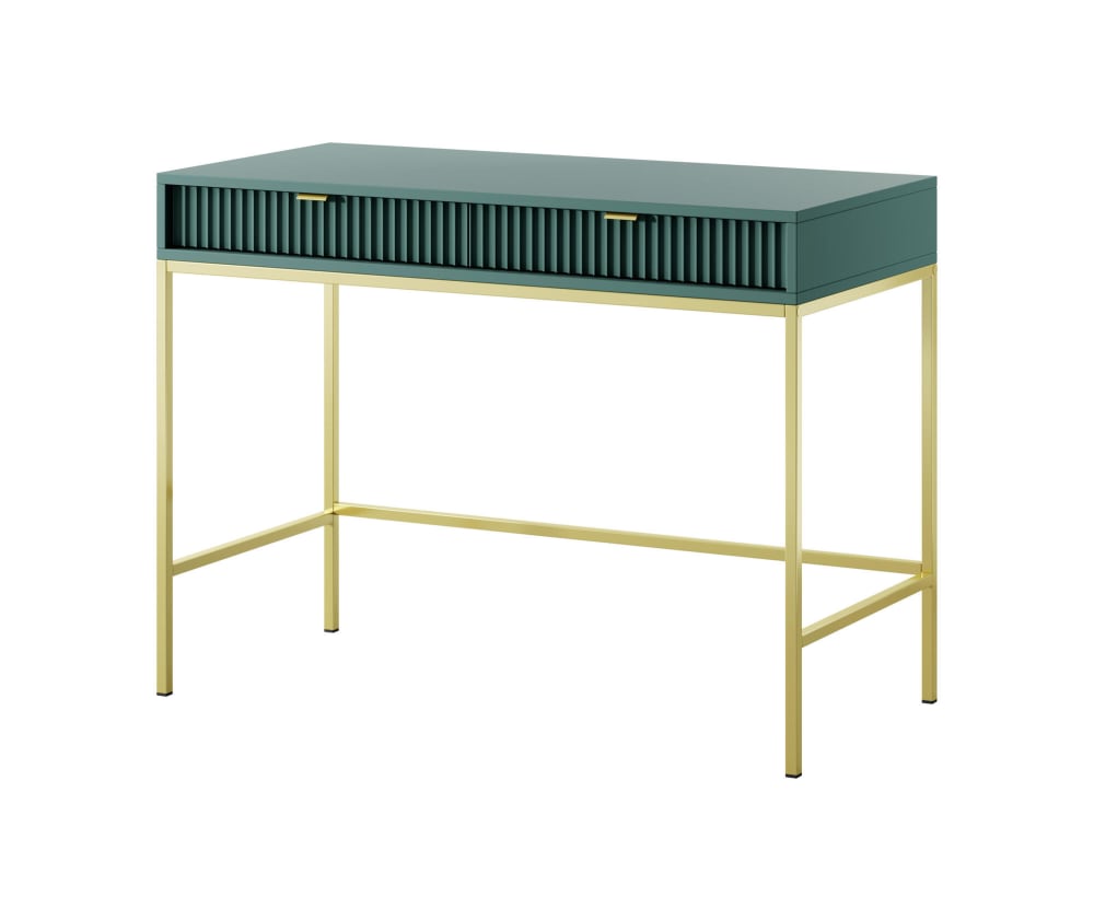 Furnlux Konsolentisch Grün Gold 104 x 50 x 77 cm style vintage Grün Spanplatte
