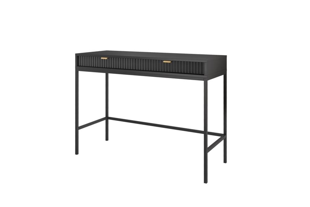 Furnlux Konsolentisch Schwarz 104 x 50 x 77 cm style vintage Schwarz Spanplatte