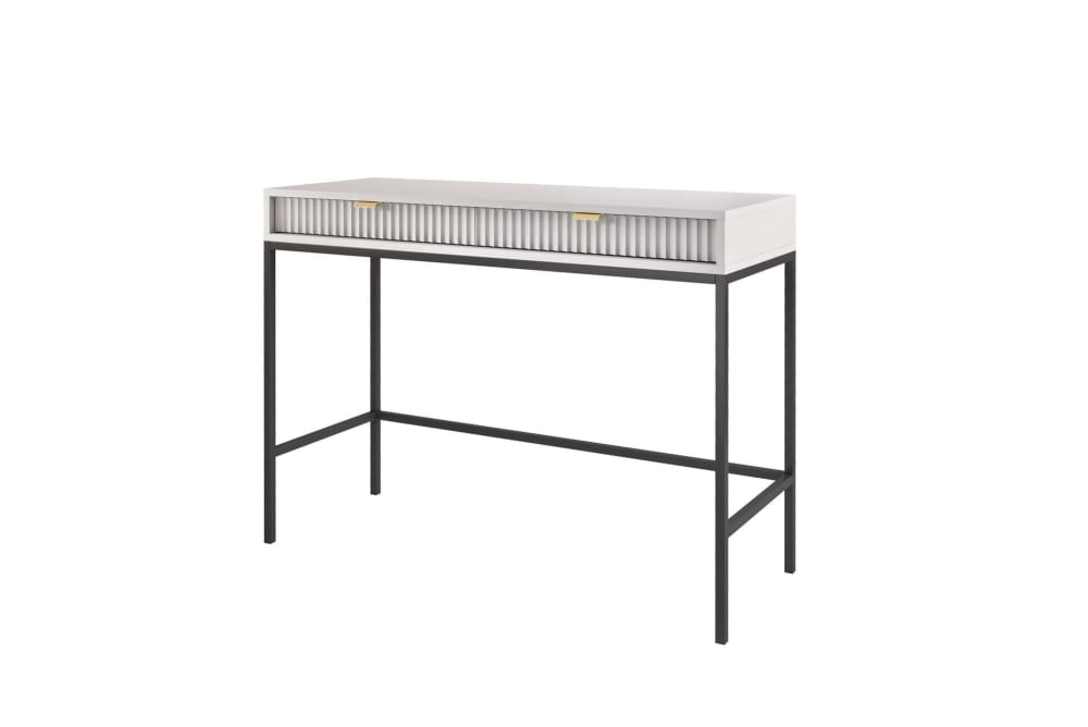 Furnlux Konsolentisch Grau 104 x 50 x 77 cm style vintage Grau Spanplatte