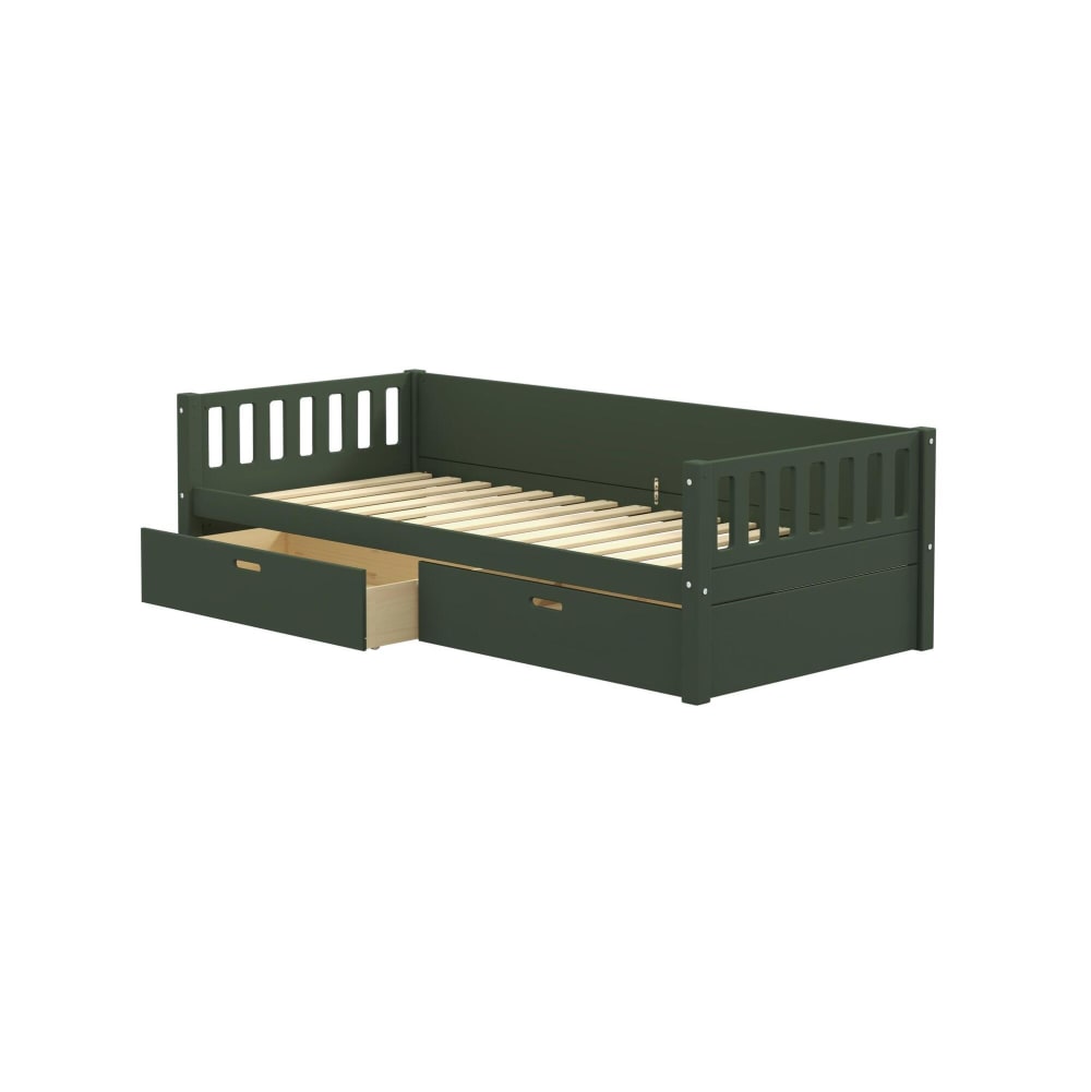 Furnlux Kinderbett Massivholz Kiefer Grün 90x200 style modern Grün Baby