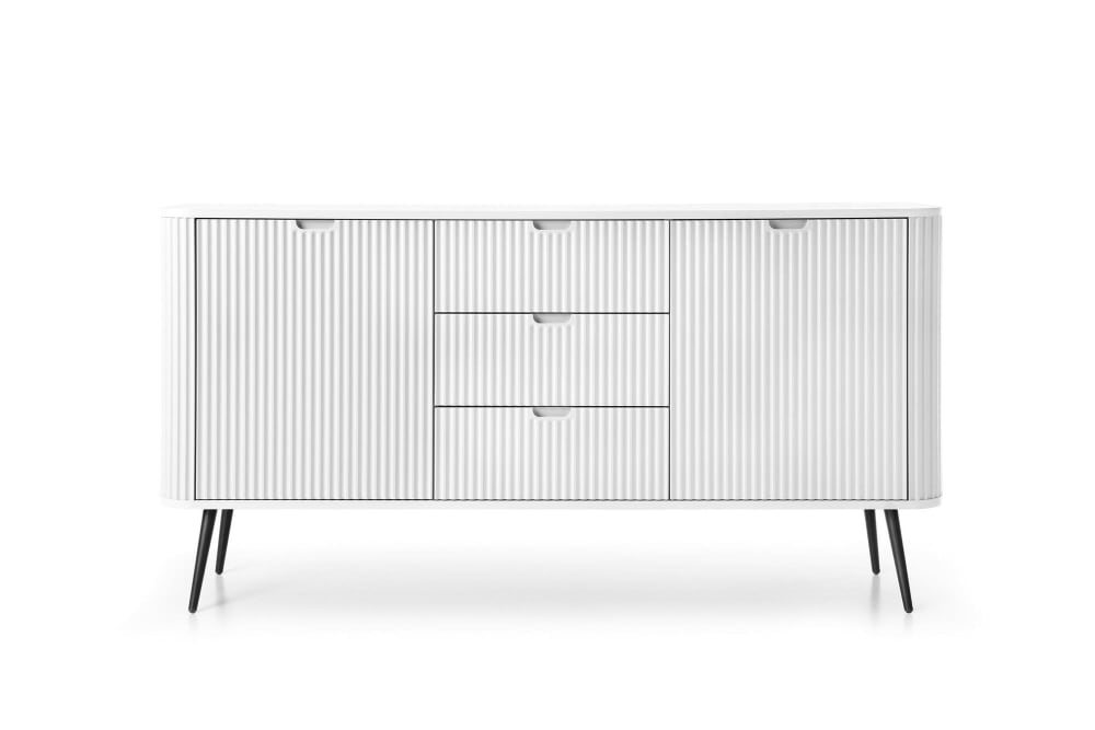Sideboard Weiß Schwarz 168 x 39 x 87 cm - Maisons Du Monde