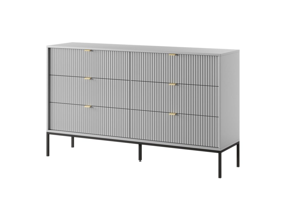 Commode coloris gris - noir