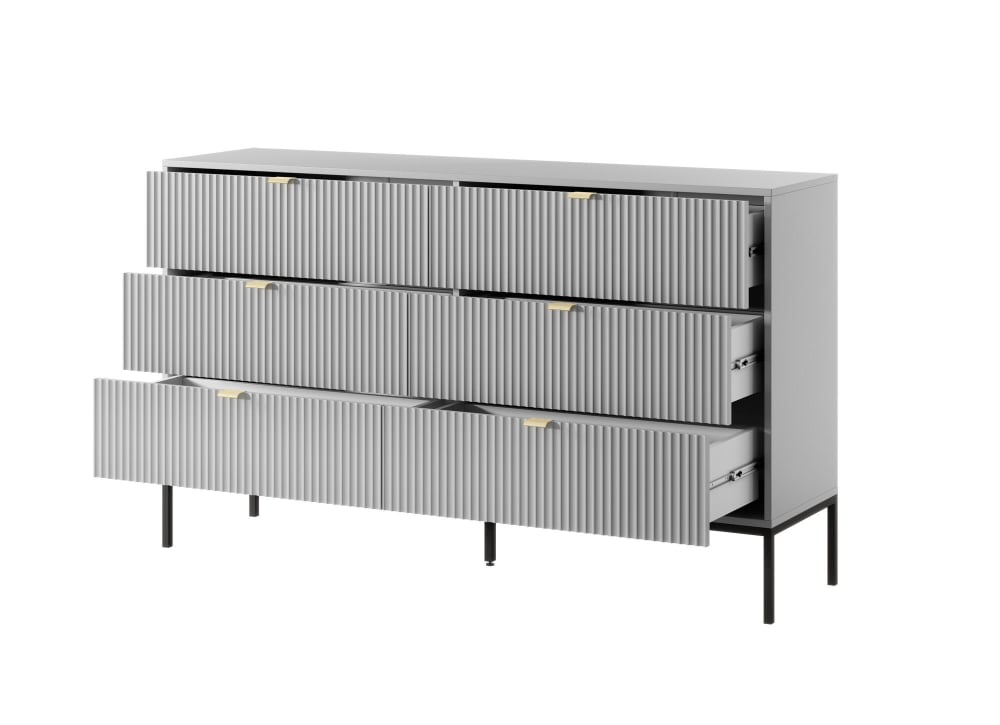 Kommode Grau Schwarz 154 x 39 x 91 cm - Maisons Du Monde
