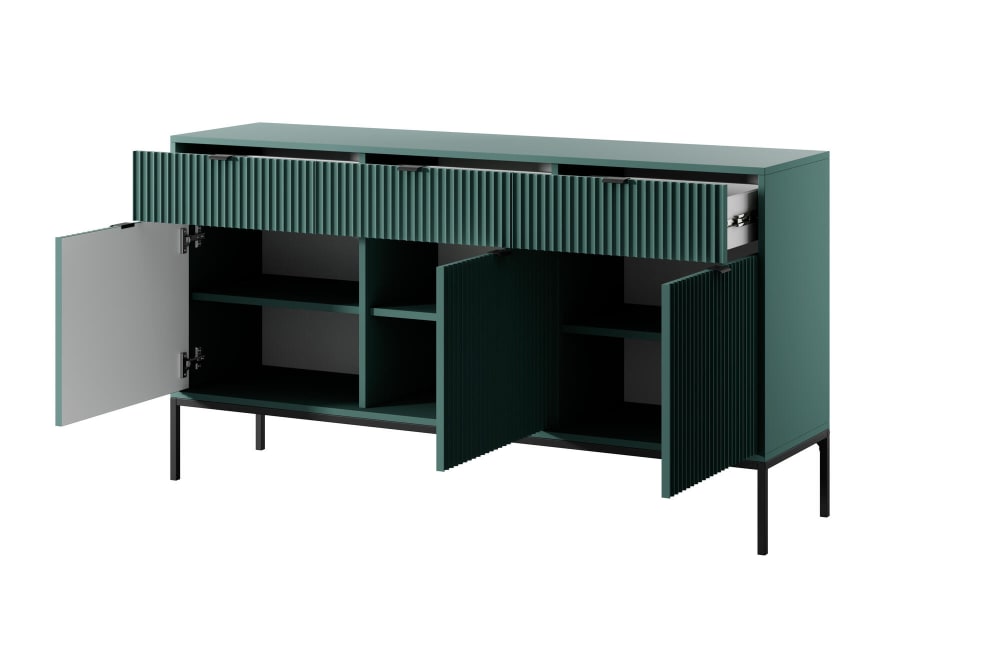 Sideboard Grün Schwarz 154 x 39 x 83 cm - Maisons Du Monde