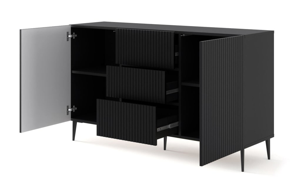 Sideboard Schwarz 150 x 42 x 87 cm - Maisons Du Monde