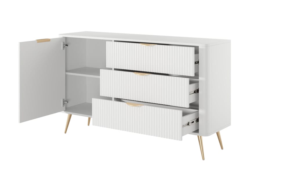 Sideboard Weiß 138 x 38 x 81 cm - Maisons Du Monde