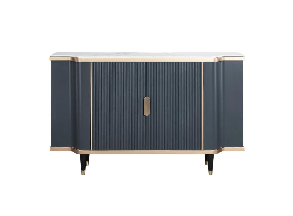 Furnlux Sideboard Dunkelgrau 150 x 40 x 92 cm style classic chic - Spanplatte