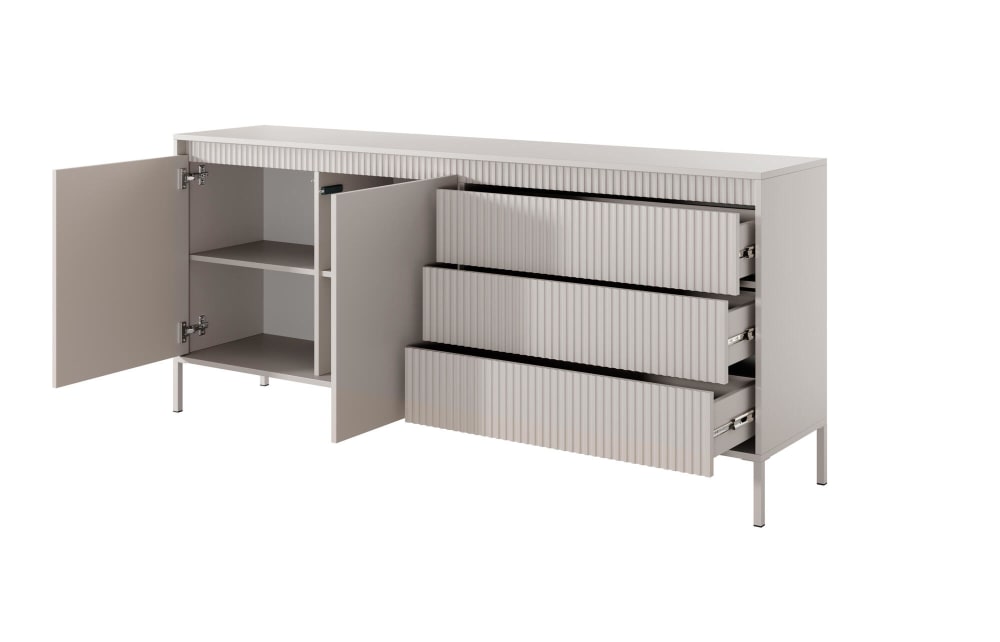 Sideboard Weiß 187 x 39 x 81 cm - Maisons Du Monde