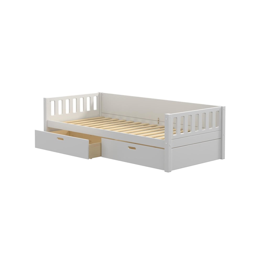 Furnlux Kinderbett Massivholz Kiefer Weiß 90x200 style modern Weiß Baby