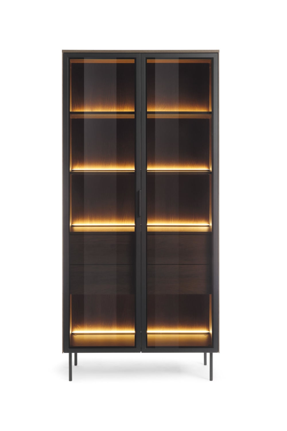 Vitrine coloris marron 92 x 39 x 195 cm