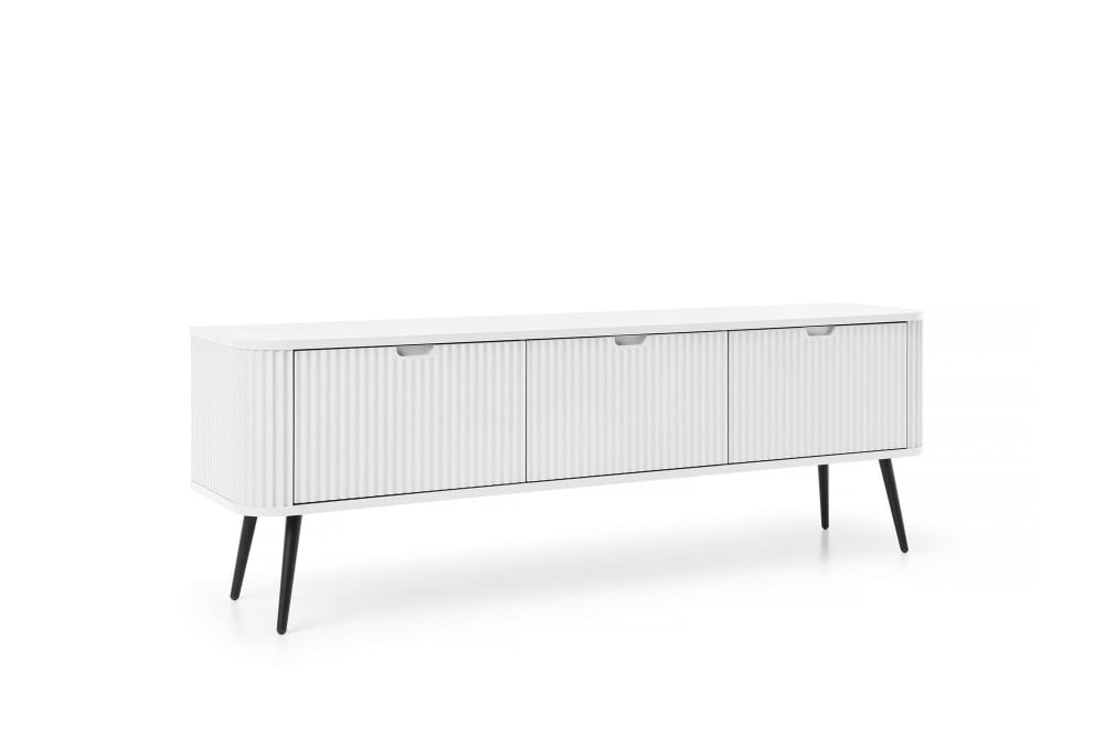 Meuble TV coloris blanc - noir