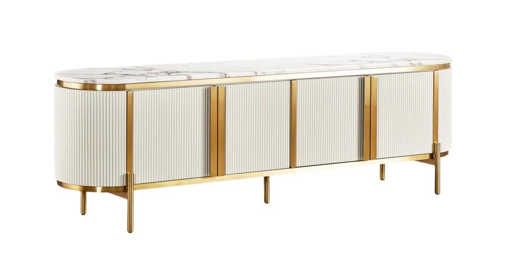 meuble TV coloris blanc