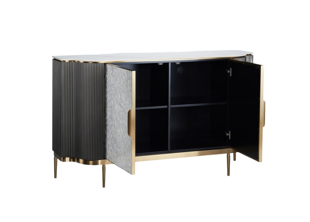 Sideboard Dunkelgrau 150 x 40 x 88 cm - Maisons Du Monde
