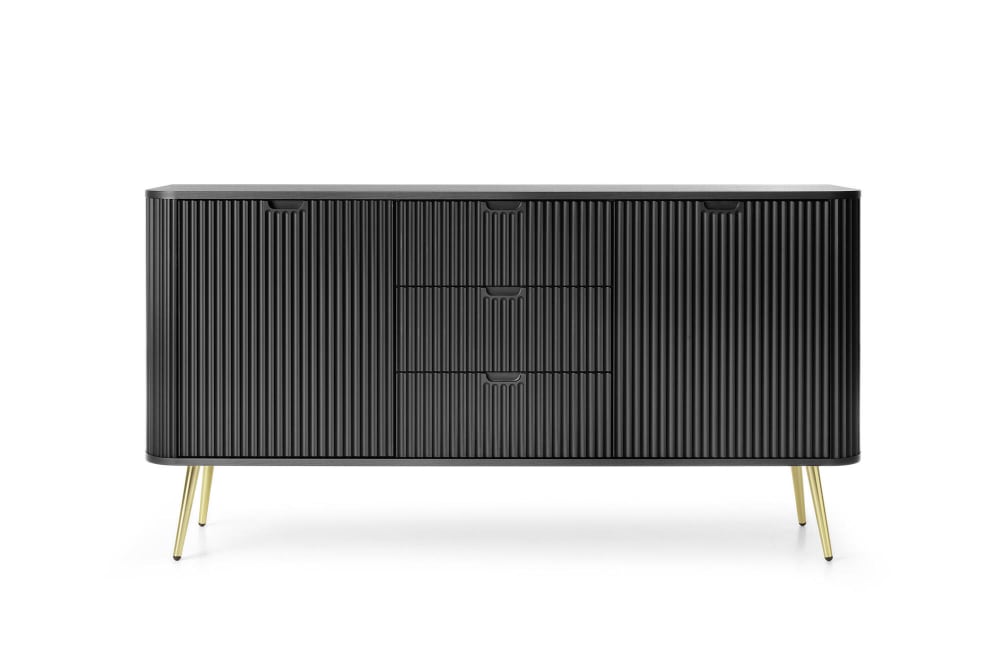 Sideboard Schwarz Gold 168 x 39 x 87 cm - Maisons Du Monde